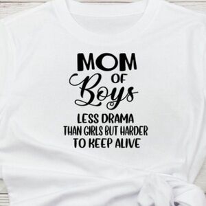 Mom of boys ! ✔️you pick size, made to order woman’s tee shirt